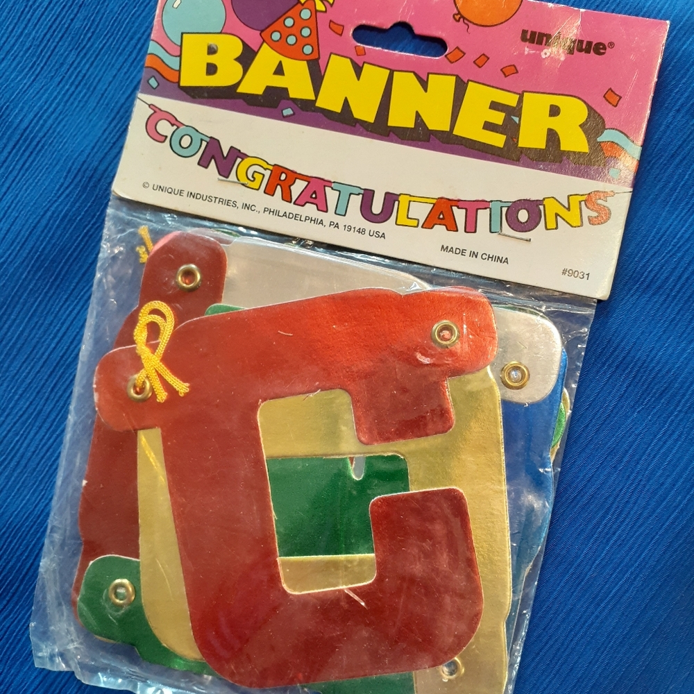 Congratulations Party Banner Die Cut Letters